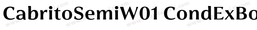 CabritoSemiW01 CondExBold Regular字体转换